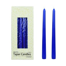 10 Inch Blue Taper Candles (144pcs/Case) Bulk