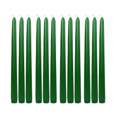 10 Inch Hunter Green Taper Candles (1 Dozen)
