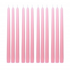 12 Inch Light Rose Taper Candles (1 Dozen)
