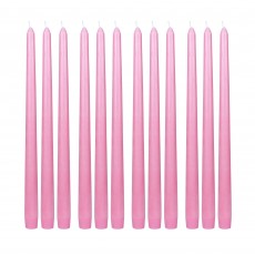 12 Inch Pink Taper Candles (1 Dozen)