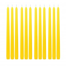 12 Inch Yellow Taper Candles (1 Dozen)