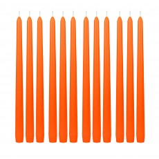 12 Inch Orange Taper Candles (1 Dozen)