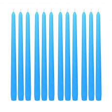 12 Inch Light Blue Taper Candles (144pcs/Case) Bulk