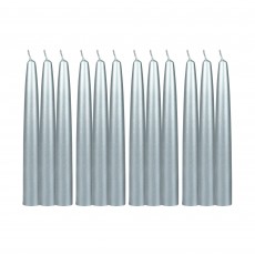 6 Inch Metallic Silver Taper Candles (144pcs/Case) Bulk