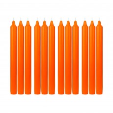 10 Inch Orange Straight Taper Candles (144pcs/Case) Bulk
