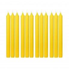 10 Inch Yellow Straight Taper Candles (1 Dozen)
