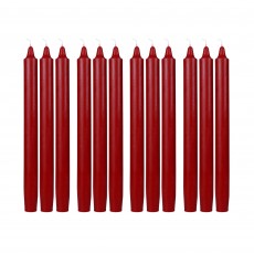 10 Inch Red Straight Taper Candles (144pcs/Case) Bulk
