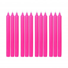 10 Inch Hot Pink Straight Taper Candles (144pcs/Case) Bulk