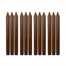 10 Inch Brown Straight Taper Candles (144pcs/Case) Bulk