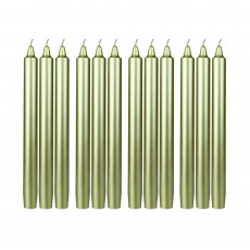 10 Inch Metallic Gold Straight Taper Candles (1 Dozen)