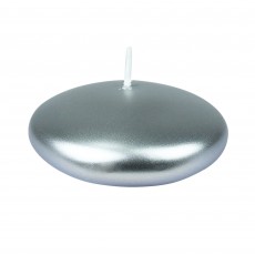 3 Inch Metallic Silver Floating Candles (12pc/Box)