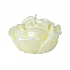 3 Inch Ivory Rose Floating Candles (12pc/Box)