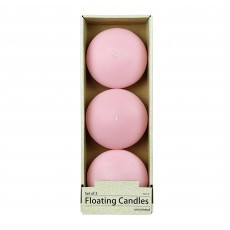 4 Inch Light Rose Floating Candles (24pcs/Case) Bulk
