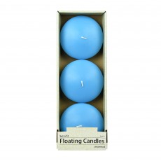 4 Inch Turquoise Floating Candles (24pcs/Case) Bulk