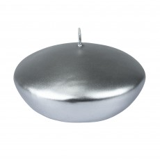 4 Inch Metallic Silver Floating Candles (24pcs/Case) Bulk