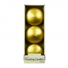 4 Inch Metallic Bronze Gold Floating Candles (24pcs/Case) Bulk