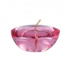 3 Inch Clear Light Rose Gel Floating Candles (72pcs/Case) Bulk