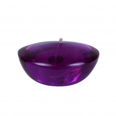 3 Inch Clear Purple Gel Floating Candles (6pc/Box)