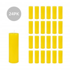 2 x 6 Inch Yellow Citronella Pillar Candle (24pcs/Case) Bulk