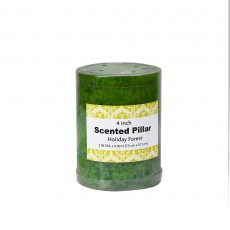 3 x 4 Inch Sld Holiday Fores Scented Pillar Candle(24pcs/Case)
