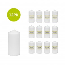 3 x 6 Inch White Pillar Candles(12pcs/Case) Bulk