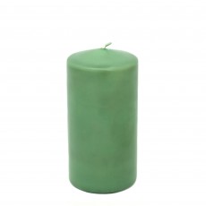 3 x 6 Inch Hunter Green Pillar Candles