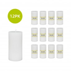 3 x 6 Inch White Pillar Candles(12pcs/Case) Bulk