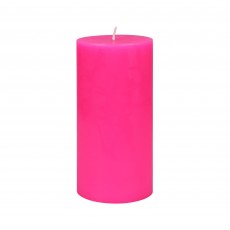 3 x 6 Inch Hot Pink Pillar Candle