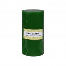 3 x 6 Inch Hunter Green Pillar Candle