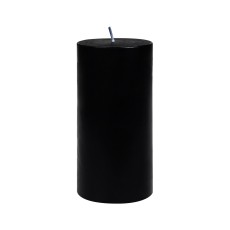 3 x 6 Inch Black Pillar Candle