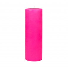 3 x 9 Inch Hot Pink Pillar Candle