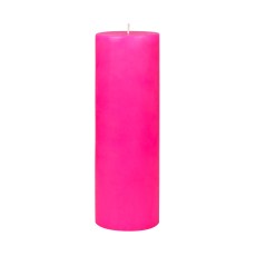3 x 9 Inch Hot Pink Pillar Candle