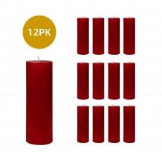 3 x 9 Inch Red Pillar Candles (12pcs/Case) Bulk