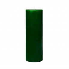 3 x 9 Inch Hunter Green Pillar Candle