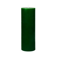 3 x 9 Inch Hunter Green Pillar Candle