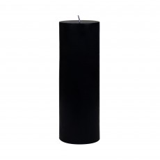 3 x 9 Inch Black Pillar Candle