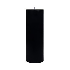 3 x 9 Inch Black Pillar Candle