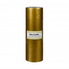 3 x 9 Inch Metallic Bronze Gold Pillar Candle