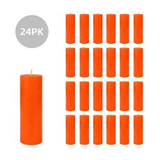 2 x 6 Inch Orange Pillar Candle (24pcs/Case) Bulk