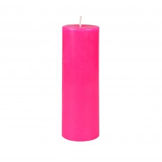 2 x 6 Inch Hot Pink Pillar Candle