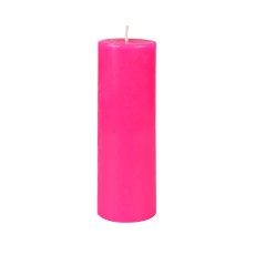 2 x 6 Inch Hot Pink Pillar Candle