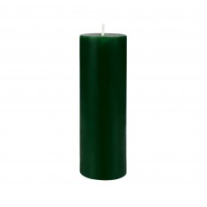 2 x 6 Inch Hunter Green Pillar Candle