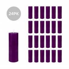 2 x 6 Inch Purple Pillar Candle (24pcs/Case) Bulk