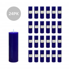 2 x 6 Inch Blue Pillar Candle (24pcs/Case) Bulk