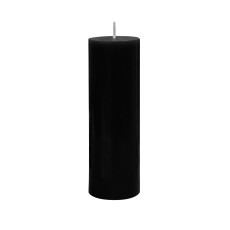 2 x 6 Inch Black Pillar Candle