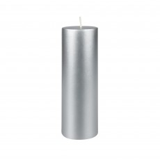 2 x 6 Inch Metallic Silver Pillar Candle
