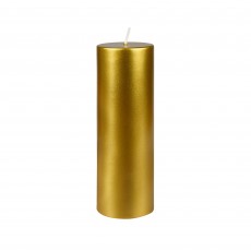 2 x 6 Inch Metallic Bronze Gold Pillar Candle