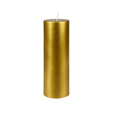 2 x 6 Inch Metallic Bronze Gold Pillar Candle