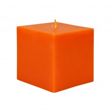 3 x 3 Inch Orange Square Pillar Candles