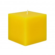 3 x 3 Inch Yellow Square Pillar Candles